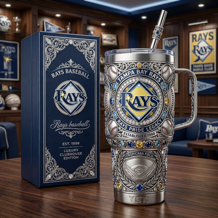 Tampa Bay Rays 40oz Tumbler with Lid and Straw
