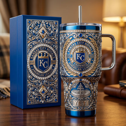 Kansas City Royals 40oz Tumbler with Lid and Straw