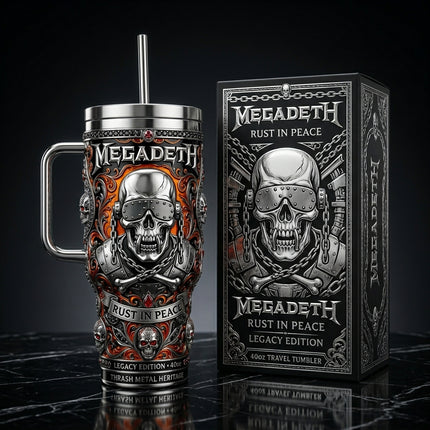 Megadeth 40oz Tumbler with Lid and Straw