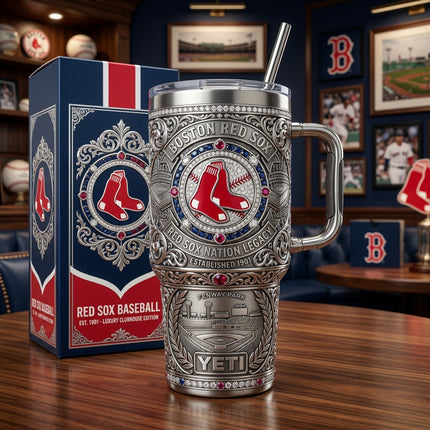 Boston Red Sox 40oz Tumbler with Lid and Straw