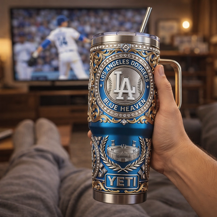 Los Angeles Dodgers 40 oz Tumbler with Lid and Handle