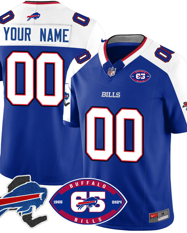 Custom Name/Gender Bills 1959 - 2024 - The Bills Jersey - All Stitched