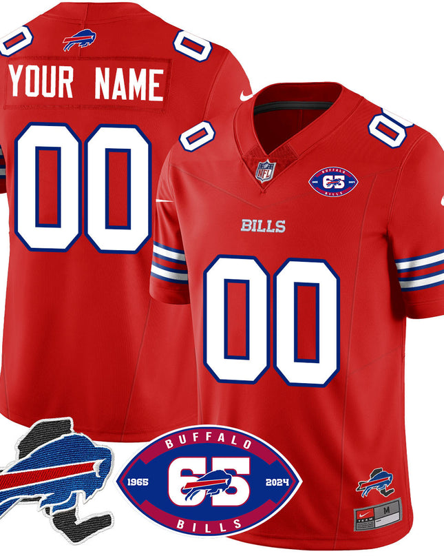 Custom Name/Gender Bills 1959 - 2024 - The Bills Jersey - All Stitched