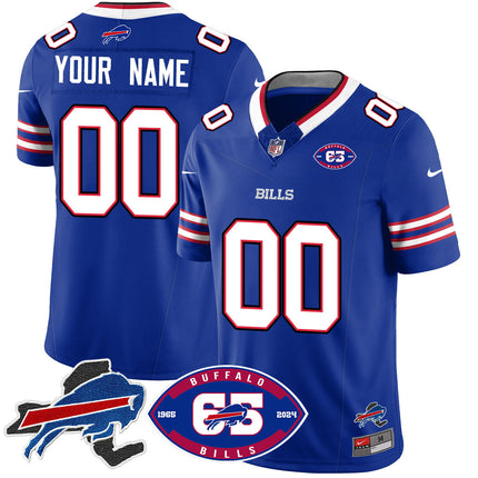 Custom Name/Gender Bills 1959 - 2024 - The Bills Jersey - All Stitched