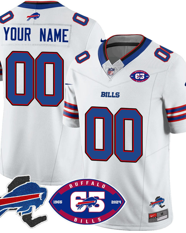 Custom Name/Gender Bills 1959 - 2024 - The Bills Jersey - All Stitched