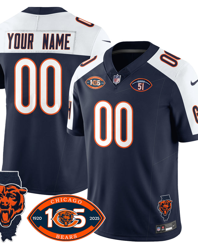 Custom Name/Gender Bears 1920-2025 - The Bears Jersey - All Stitched