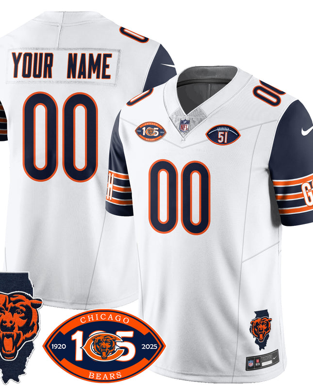 Custom Name/Gender Bears 1920-2025 - The Bears Jersey - All Stitched