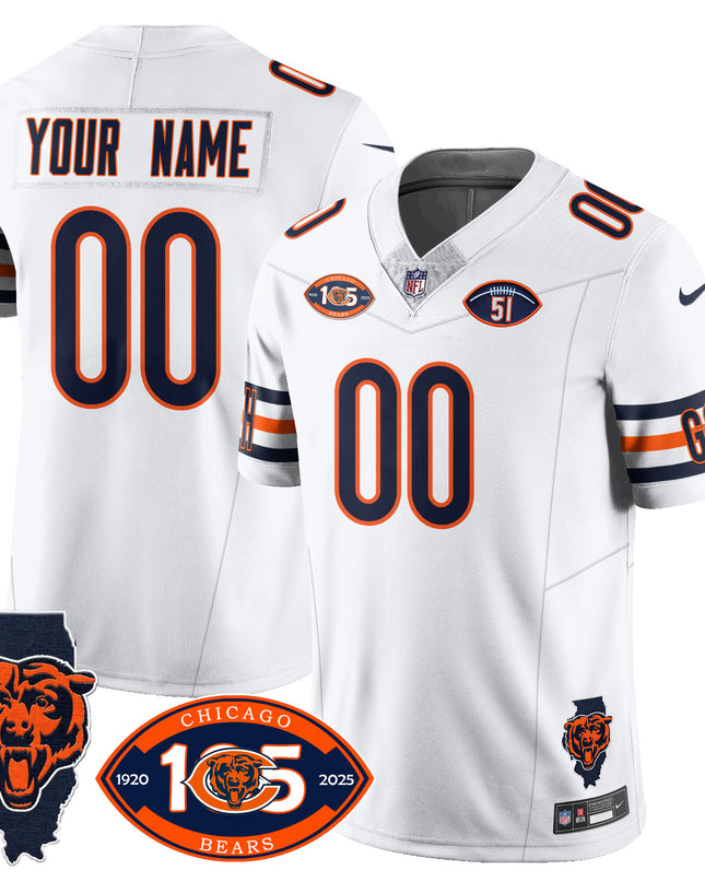Custom Name/Gender Bears 1920-2025 - The Bears Jersey - All Stitched