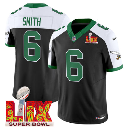 Men's Philadelphia Eagles Kelly Green Super Bowl LIX Patch Vapor Limited Jersey - All Stitched