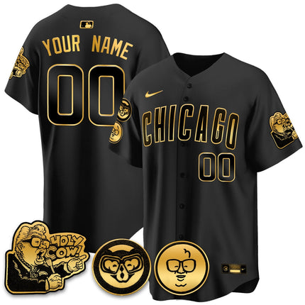 Custom Gender/Name Chicago Cubs Limited Jersey - Harry Caray "Holy Cow" Patch - All Stitched