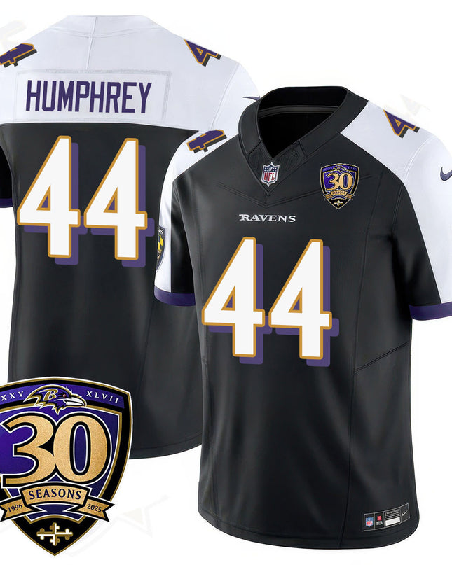 Men's Baltimore Ravens Limited 30th Season Jersey - All Stitched