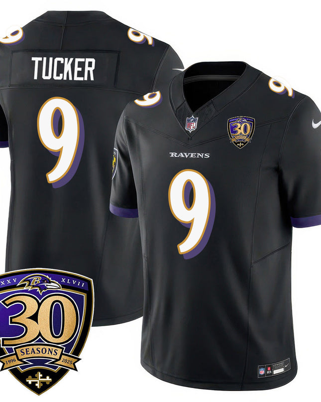 Men's Baltimore Ravens Limited 30th Season Jersey - All Stitched