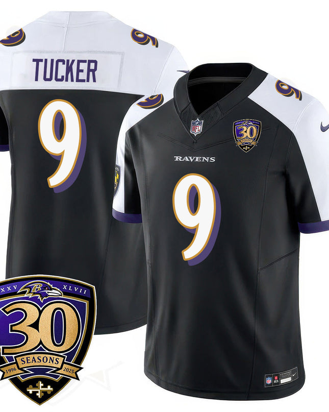 Men's Baltimore Ravens Limited 30th Season Jersey - All Stitched