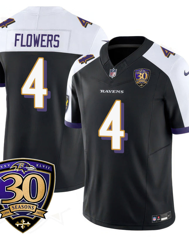 Men's Baltimore Ravens Limited 30th Season Jersey - All Stitched