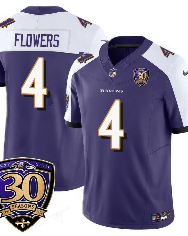 Men's Baltimore Ravens Limited 30th Season Jersey - All Stitched