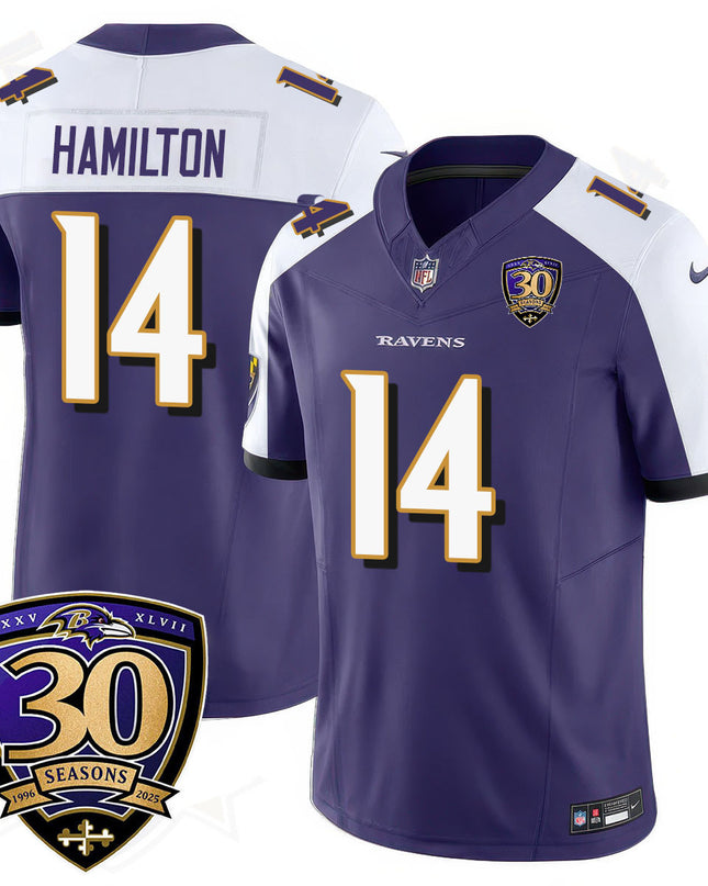 Men's Baltimore Ravens Limited 30th Season Jersey - All Stitched