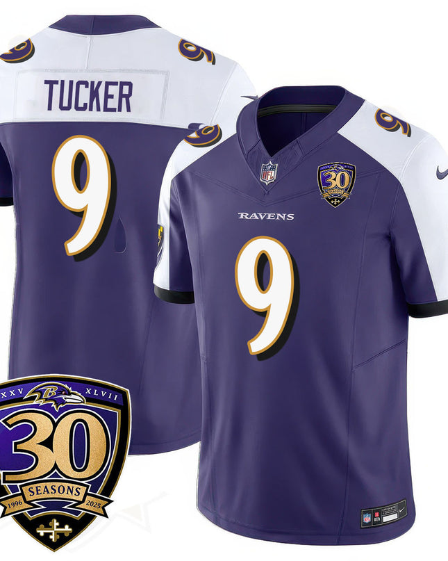 Men's Baltimore Ravens Limited 30th Season Jersey - All Stitched