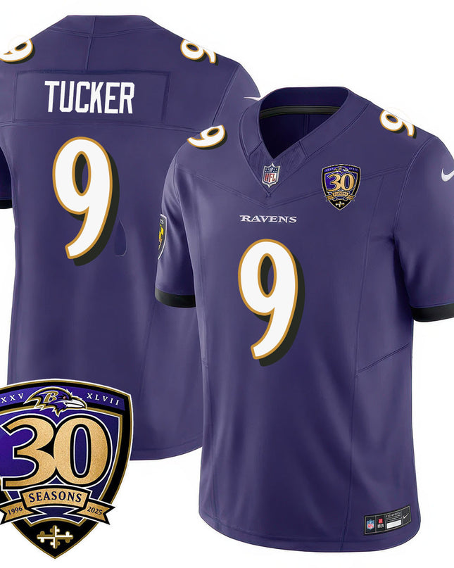 Men's Baltimore Ravens Limited 30th Season Jersey - All Stitched