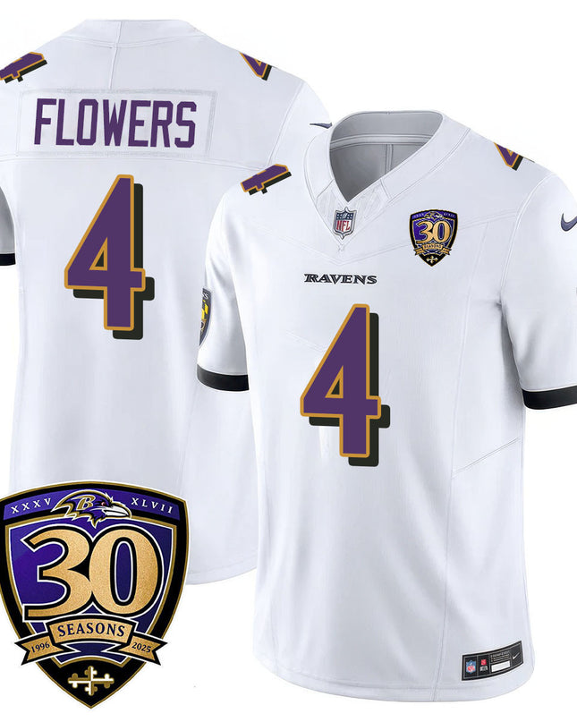 Men's Baltimore Ravens Limited 30th Season Jersey - All Stitched