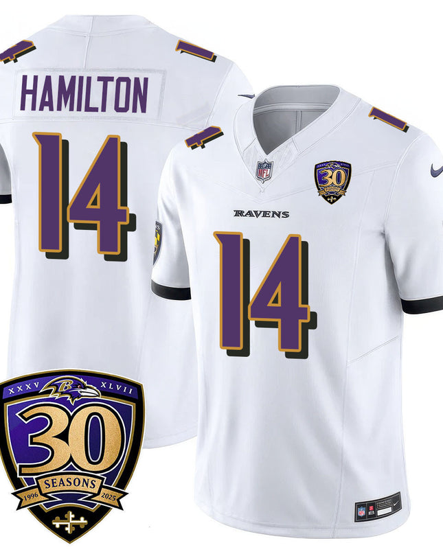 Men's Baltimore Ravens Limited 30th Season Jersey - All Stitched