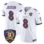 Lamar Jackson - 8 / White / S