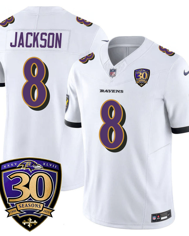 Men's Baltimore Ravens Limited 30th Season Jersey - All Stitched