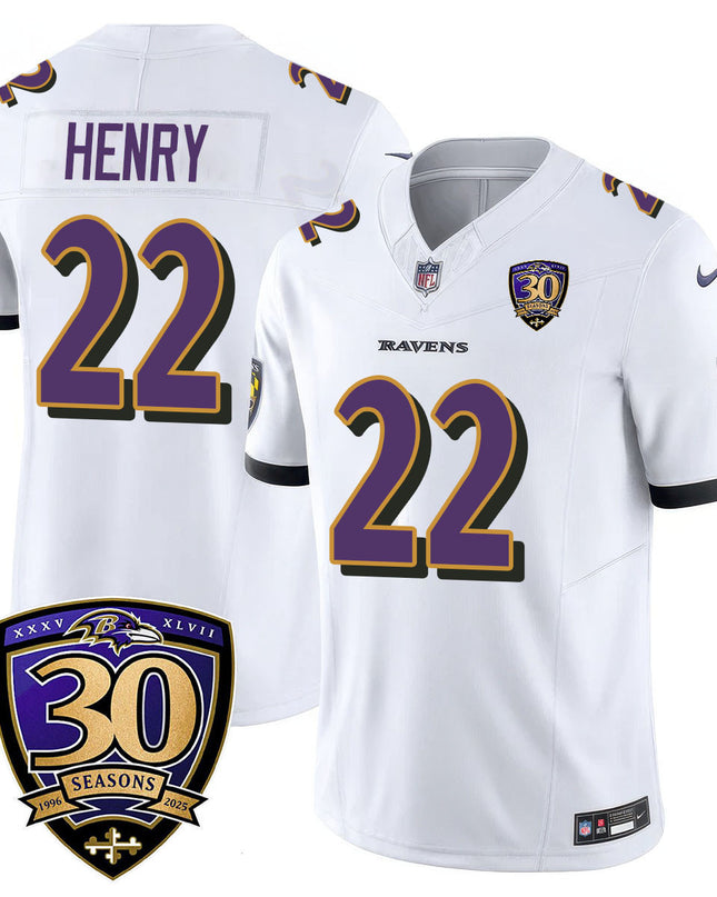 Men's Baltimore Ravens Limited 30th Season Jersey - All Stitched