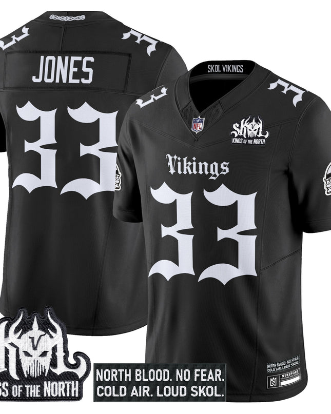 Men's Minnesota Vikings 'Gothic Norseblood Edition' Vapor Limited Jersey - All Stitched