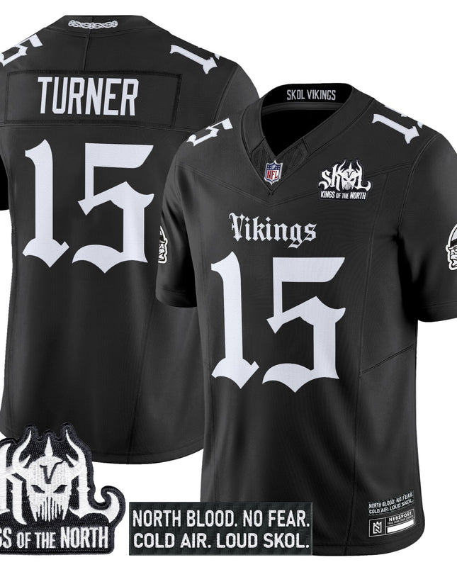 Men's Minnesota Vikings 'Gothic Norseblood Edition' Vapor Limited Jersey - All Stitched