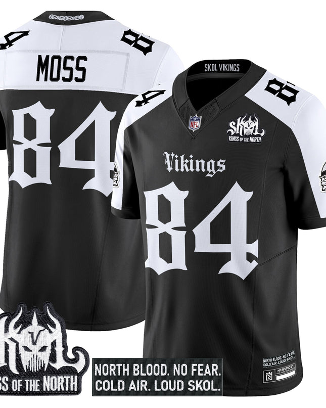 Men's Minnesota Vikings 'Gothic Norseblood Edition' Vapor Limited Jersey - All Stitched