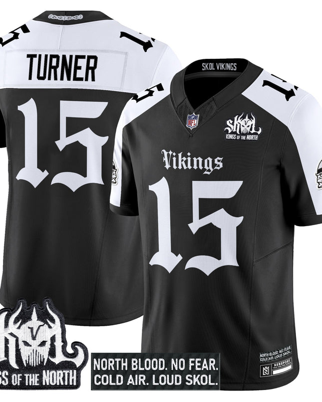 Men's Minnesota Vikings 'Gothic Norseblood Edition' Vapor Limited Jersey - All Stitched