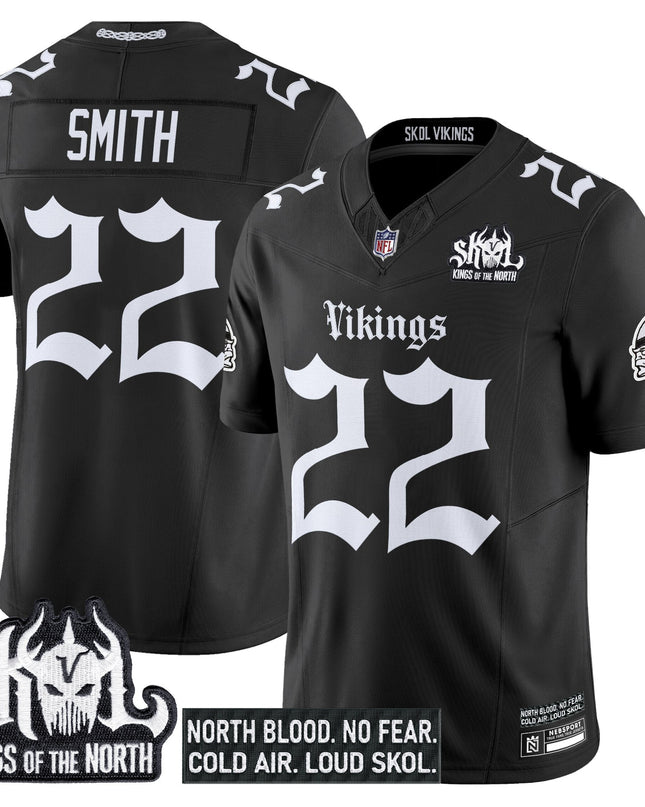 Men's Minnesota Vikings 'Gothic Norseblood Edition' Vapor Limited Jersey - All Stitched
