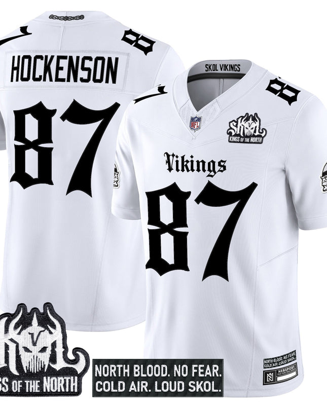 Men's Minnesota Vikings 'Gothic Norseblood Edition' Vapor Limited Jersey - All Stitched