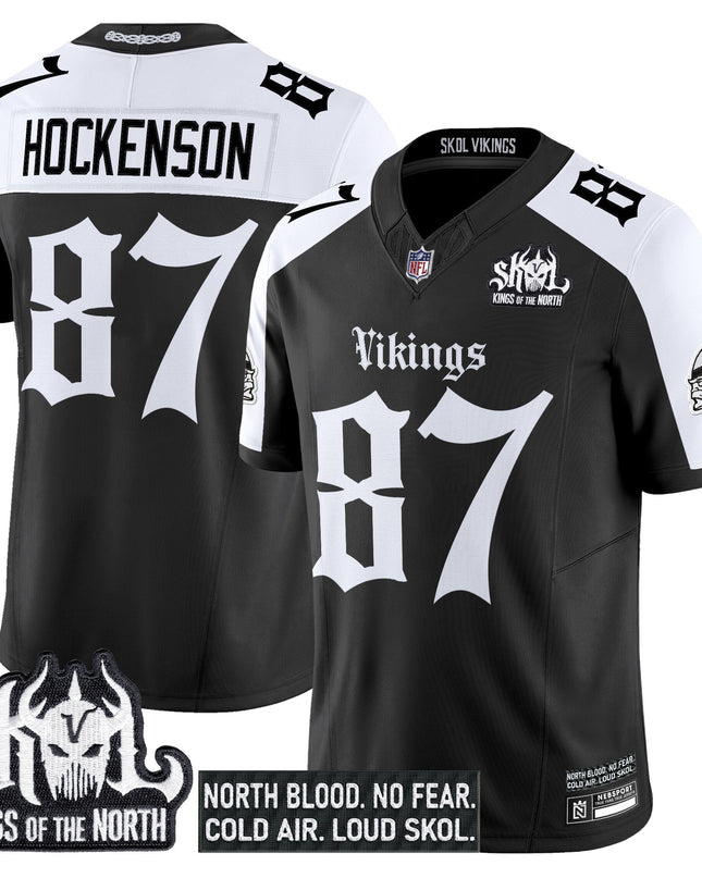 Men's Minnesota Vikings 'Gothic Norseblood Edition' Vapor Limited Jersey - All Stitched