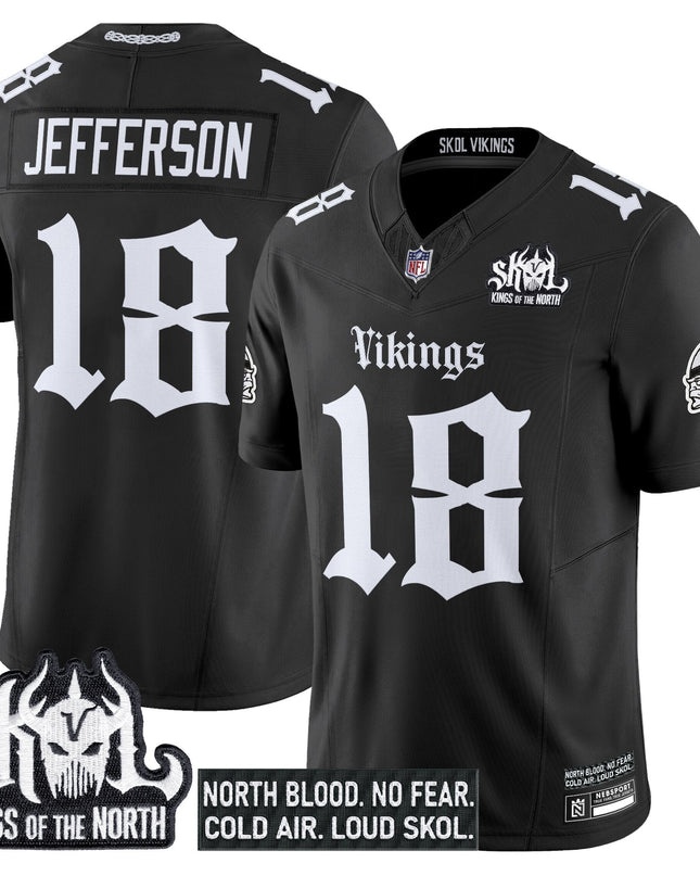 Men's Minnesota Vikings 'Gothic Norseblood Edition' Vapor Limited Jersey - All Stitched
