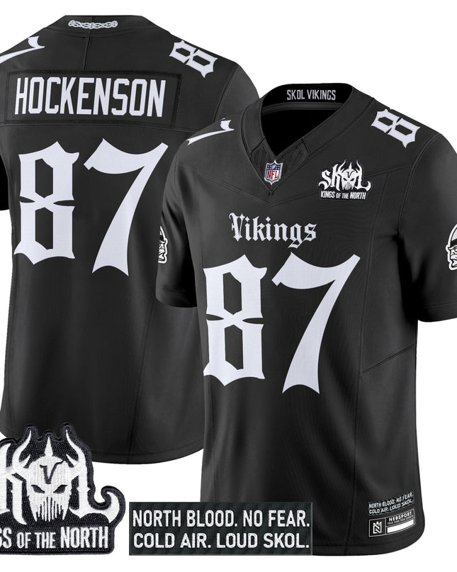 Men's Minnesota Vikings 'Gothic Norseblood Edition' Vapor Limited Jersey - All Stitched