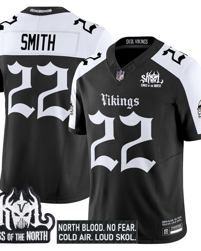 Men's Minnesota Vikings 'Gothic Norseblood Edition' Vapor Limited Jersey - All Stitched
