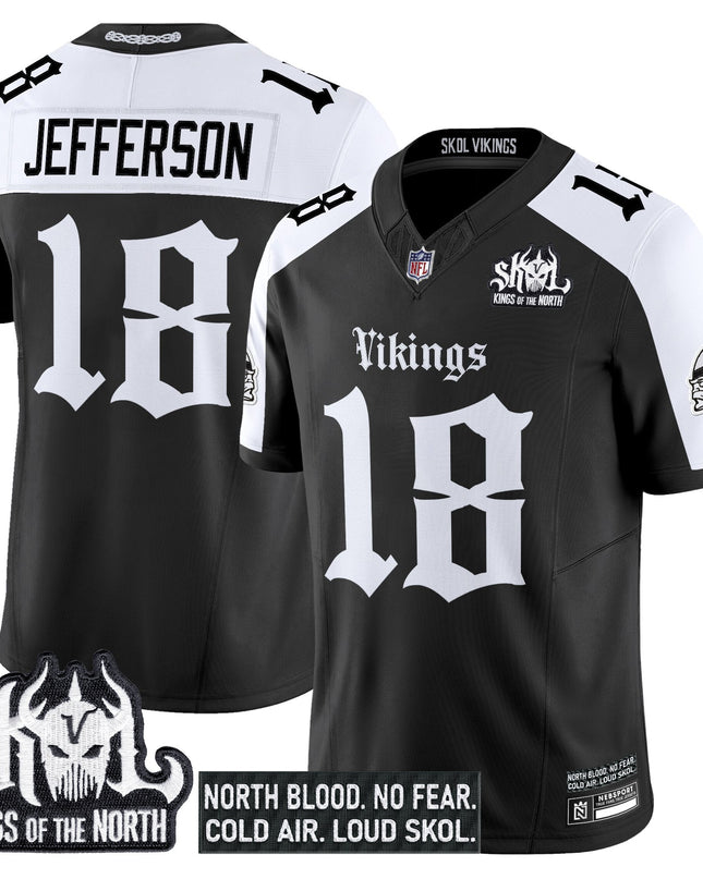Men's Minnesota Vikings 'Gothic Norseblood Edition' Vapor Limited Jersey - All Stitched