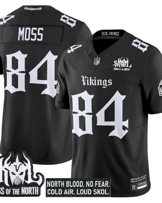 Men's Minnesota Vikings 'Gothic Norseblood Edition' Vapor Limited Jersey - All Stitched