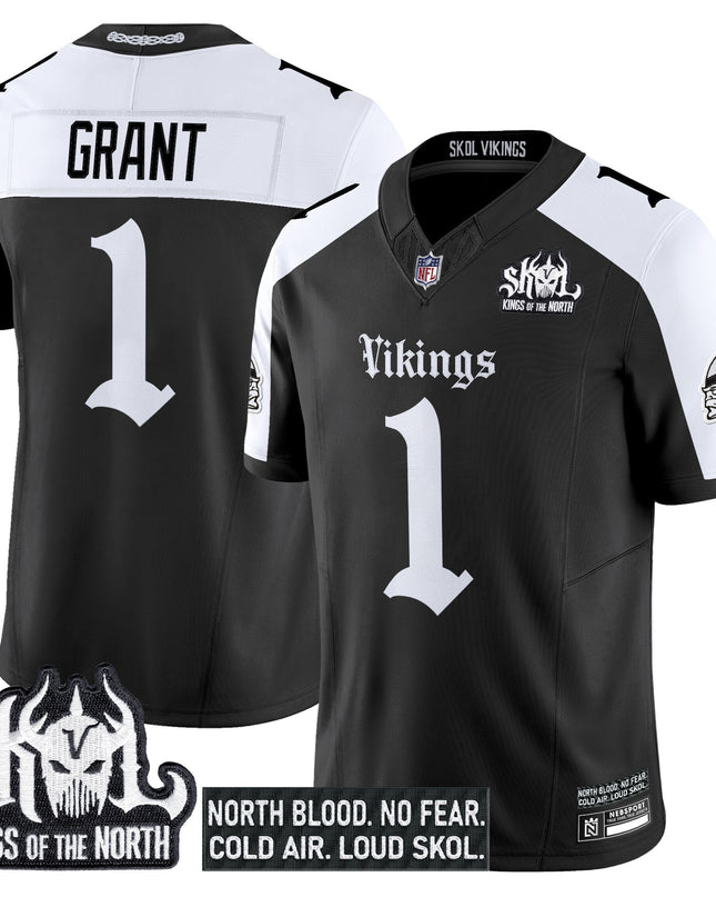 Men's Minnesota Vikings 'Gothic Norseblood Edition' Vapor Limited Jersey - All Stitched
