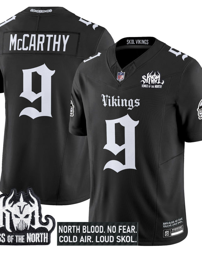 Men's Minnesota Vikings 'Gothic Norseblood Edition' Vapor Limited Jersey - All Stitched