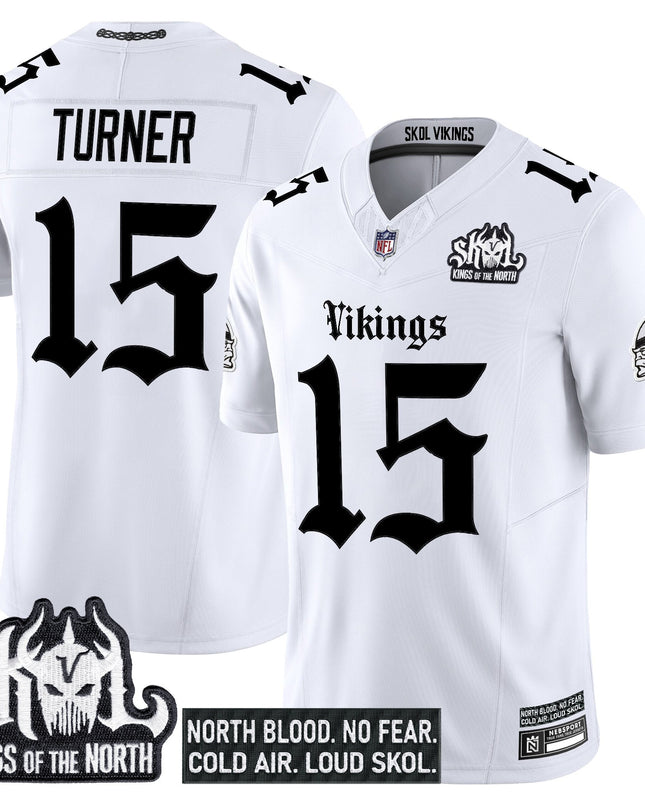 Men's Minnesota Vikings 'Gothic Norseblood Edition' Vapor Limited Jersey - All Stitched