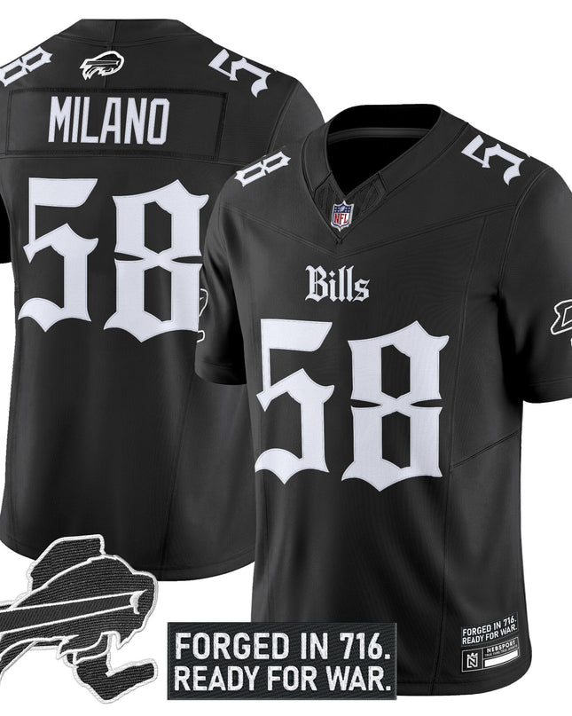 Men's Buffalo Bills 'Gothic Cold Front Edition' Vapor Limited Jersey - All Stitched