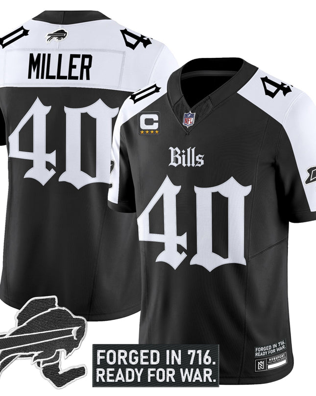 Men's Buffalo Bills 'Gothic Cold Front Edition' Vapor Limited Jersey - All Stitched