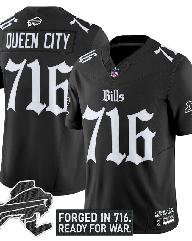 Men's Buffalo Bills 'Gothic Cold Front Edition' Vapor Limited Jersey - All Stitched