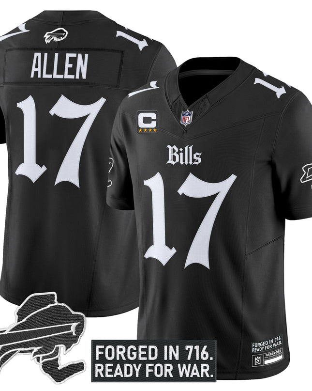 Men's Buffalo Bills 'Gothic Cold Front Edition' Vapor Limited Jersey - All Stitched