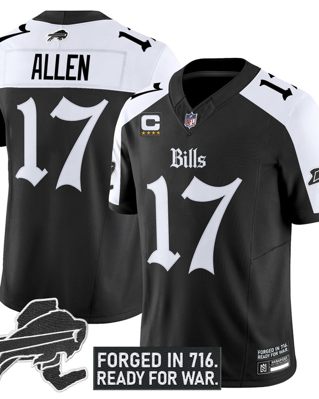 Men's Buffalo Bills 'Gothic Cold Front Edition' Vapor Limited Jersey - All Stitched