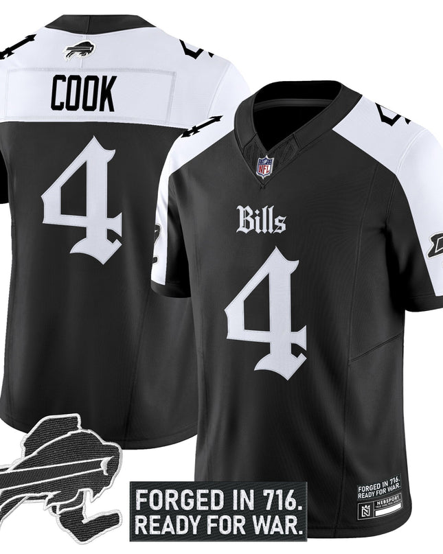 Men's Buffalo Bills 'Gothic Cold Front Edition' Vapor Limited Jersey - All Stitched