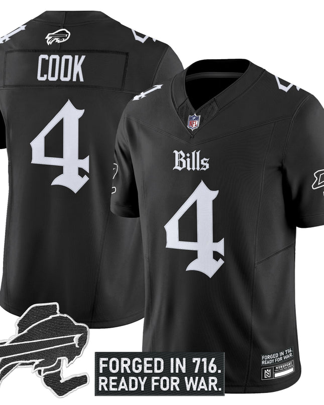 Men's Buffalo Bills 'Gothic Cold Front Edition' Vapor Limited Jersey - All Stitched
