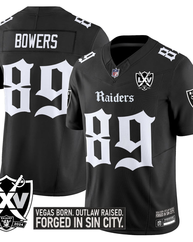 Men's Las Vegas Raiders 'Gothic Sin City Shadows Edition' Vapor Limited Jersey - All Stitched